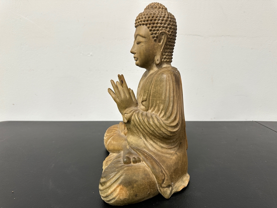 Hand Carved Wooden Buddha Statue 9.5'W X 7'D X 12'H [Photo 8]