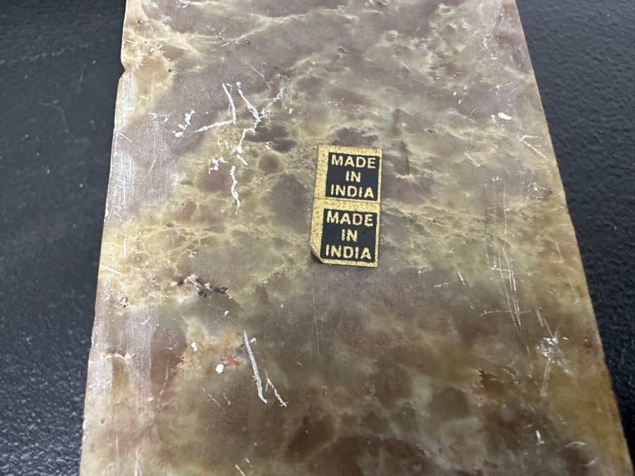 Carved Stone Buddha Box From India 9.25W X 2D X 5H [Photo 8]