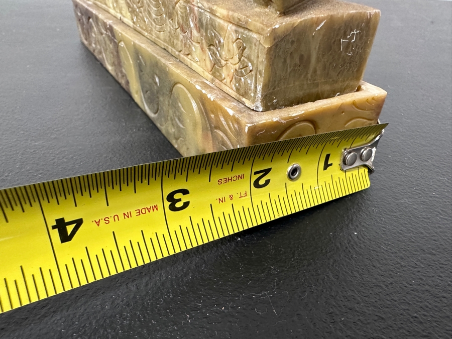 Carved Stone Buddha Box From India 9.25W X 2D X 5H [Photo 10]