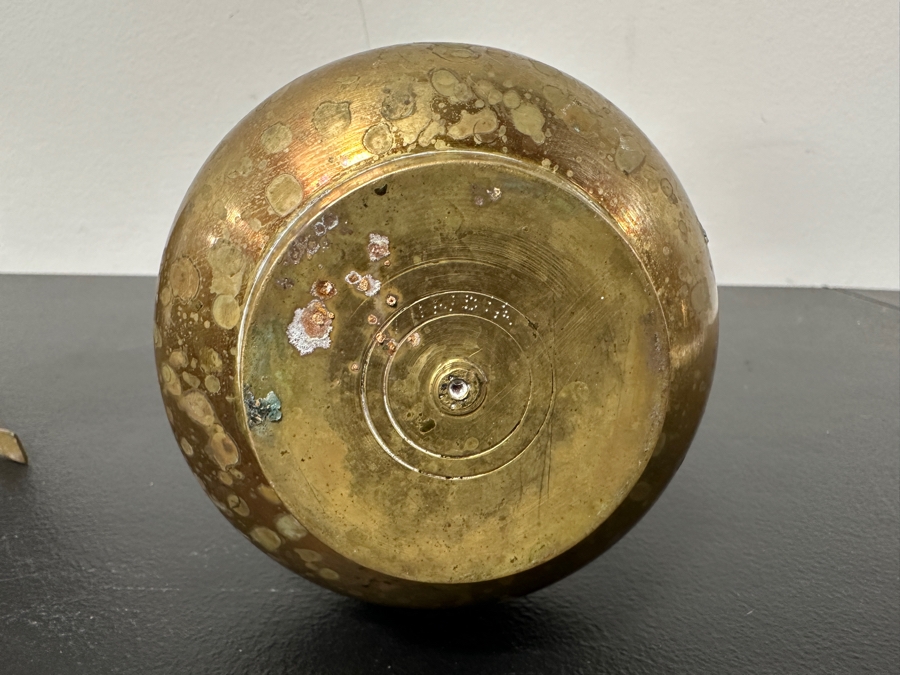 Solid Brass Ewer Pitcher 11.5H And Incense Burner [Photo 5]