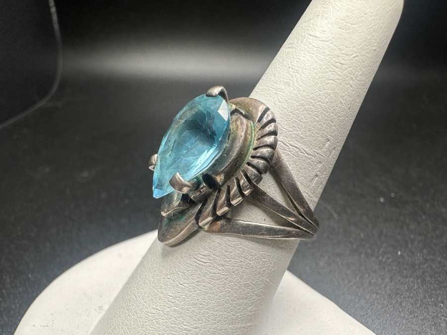 Vintage Sterling Silver Ring Size 8 7.3g [Photo 2]