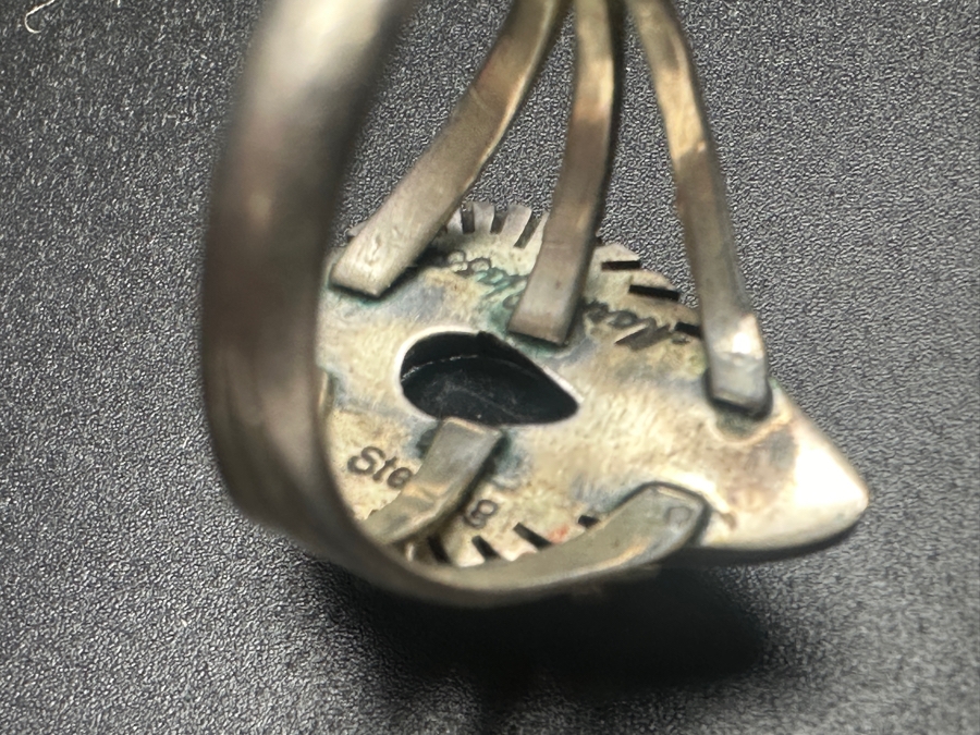 Vintage Sterling Silver Ring Size 8 7.3g [Photo 7]
