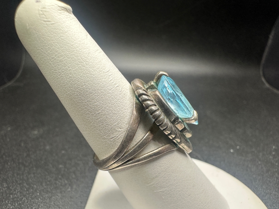 Vintage Sterling Silver Ring Size 8 7.3g [Photo 4]