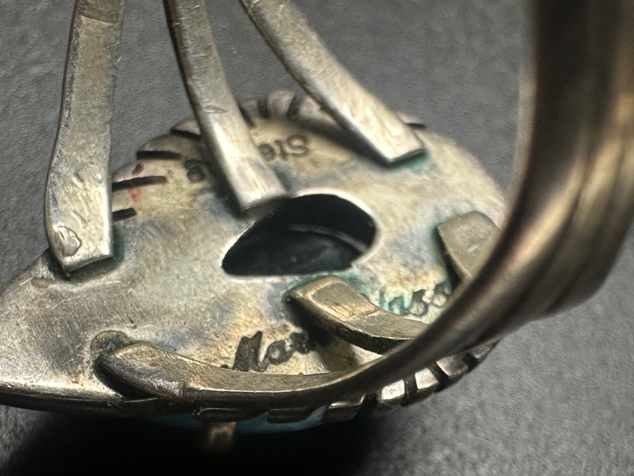 Vintage Sterling Silver Ring Size 8 7.3g [Photo 9]