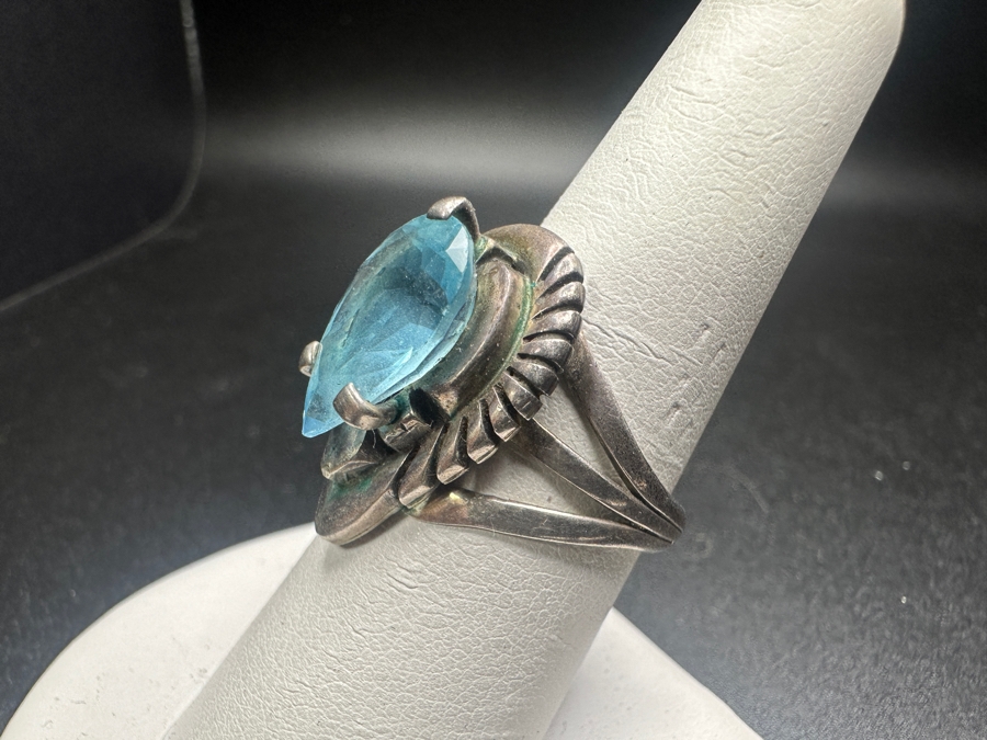 Vintage Sterling Silver Ring Size 8 7.3g [Photo 3]