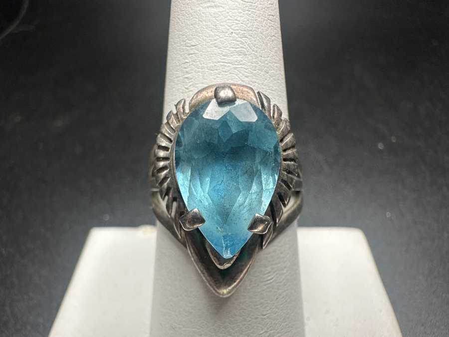 Vintage Sterling Silver Ring Size 8 7.3g [Photo 6]