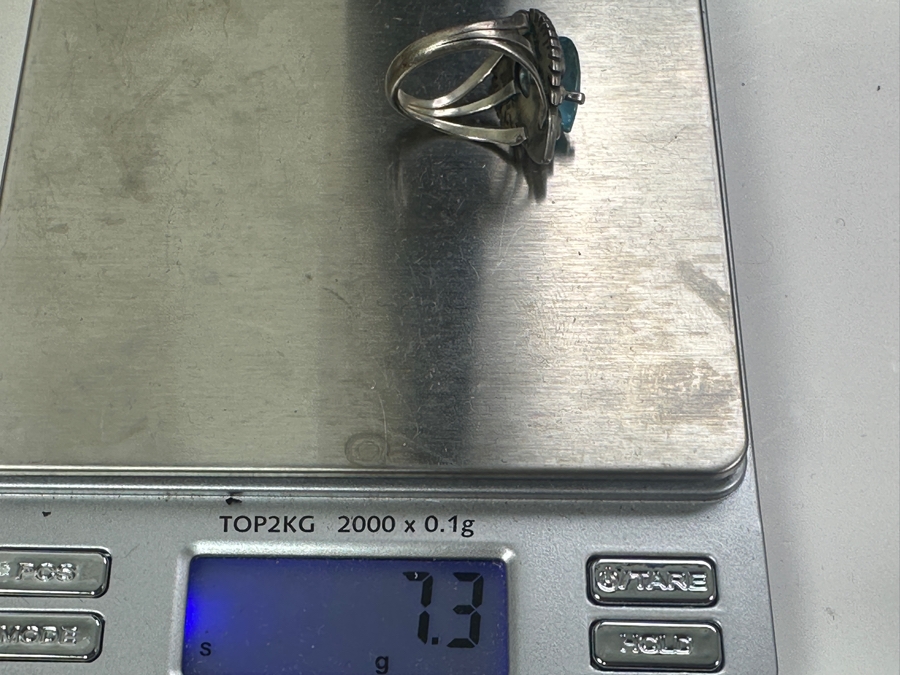 Vintage Sterling Silver Ring Size 8 7.3g [Photo 11]
