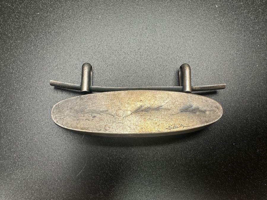 Sterling Silver Dalmatian Jasper Pendant 2.75'W 22g [Photo 2]