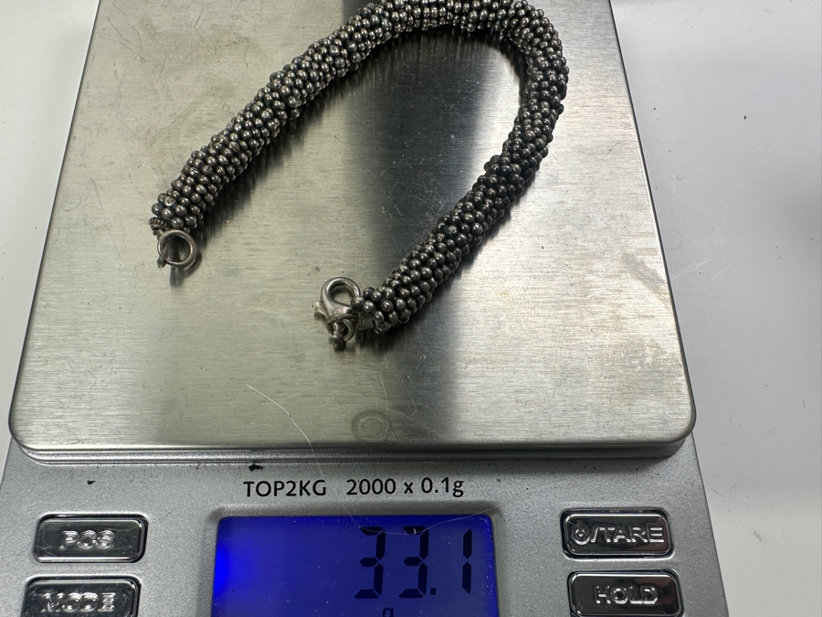 Sterling Silver 6' Bracelet 33.1g [Photo 5]