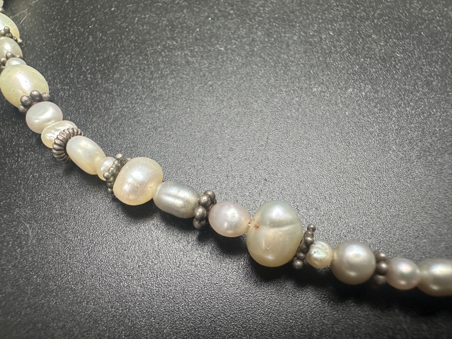 Sterling Silver Pearl 17' Necklace [Photo 2]