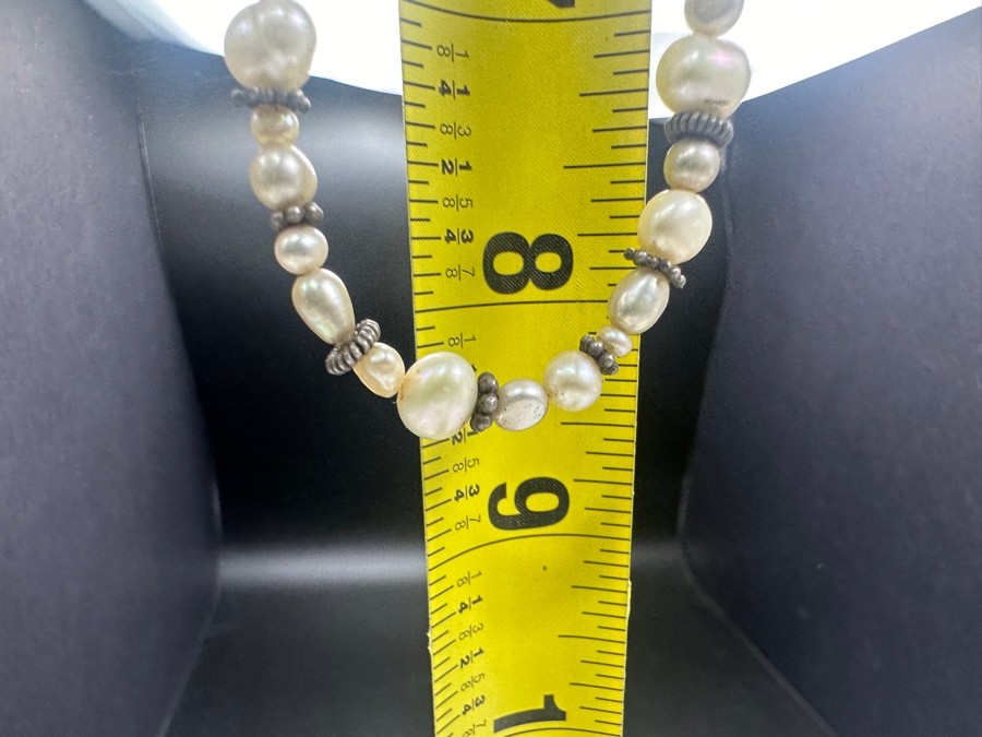 Sterling Silver Pearl 17' Necklace [Photo 5]