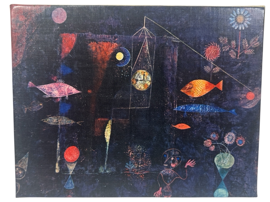 Paul Klee Canvas Print Titled 'Fish Magic' 10' X 8'