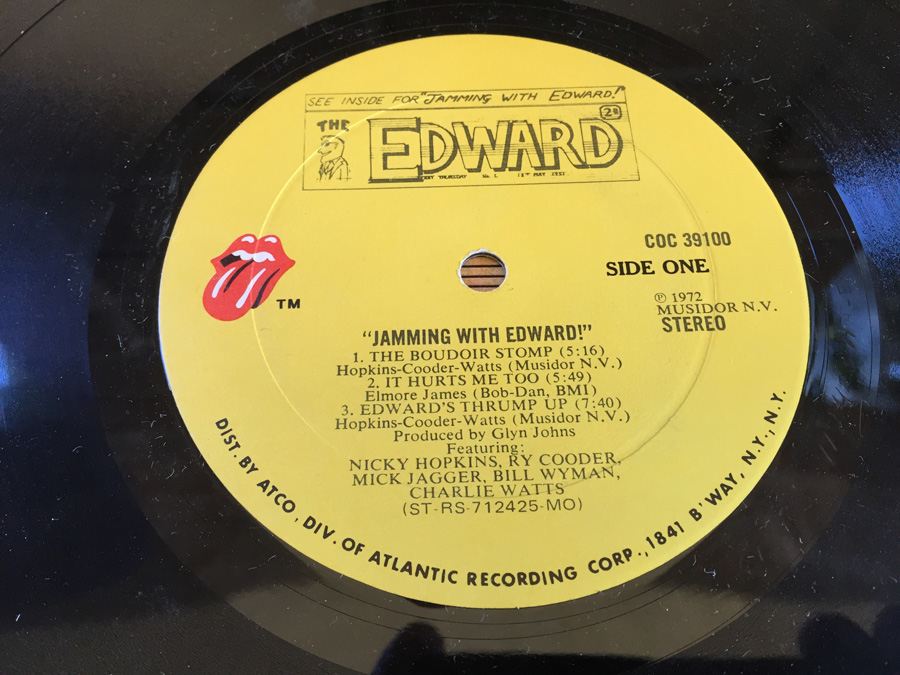 Nicky Hopkins, Ry Cooder, Mick Jagger, Bill Wyman, Charlie Watts ‎- Jamming With Edward - Rolling Stones Records ‎- COC 39100 [Photo 4]