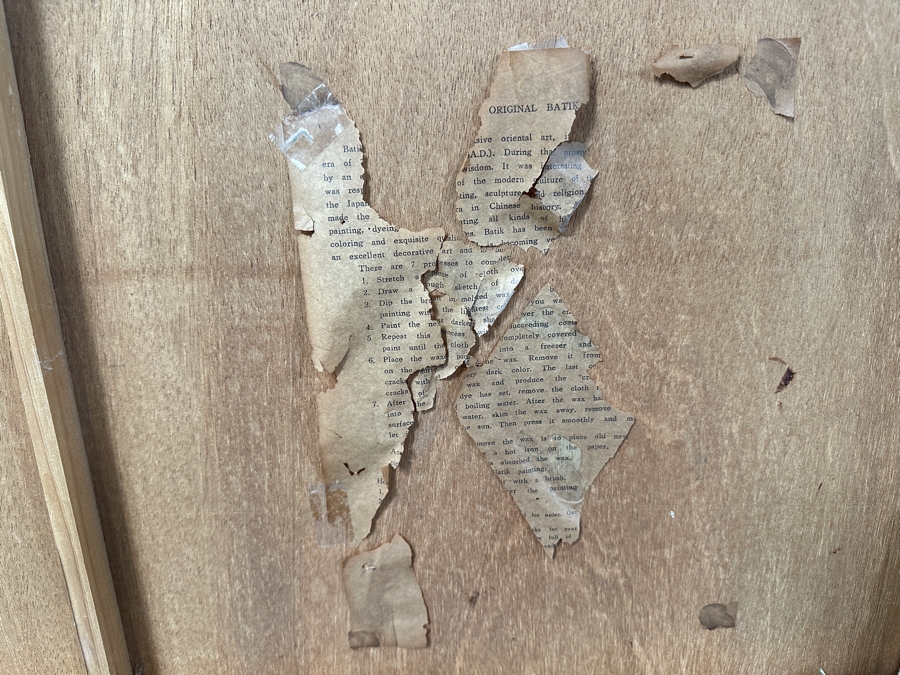 Original Chinese Batik Stone Rubbing 36 X 21 [Photo 13]