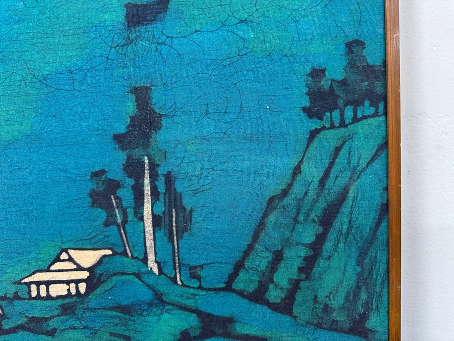 Original Chinese Batik Stone Rubbing 36 X 21 [Photo 5]