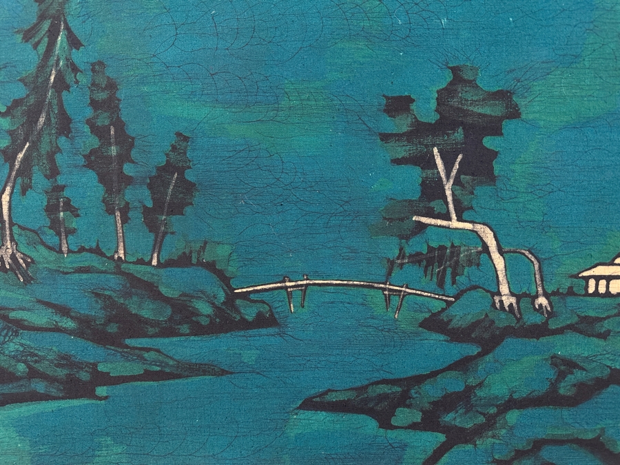 Original Chinese Batik Stone Rubbing 36 X 21 [Photo 3]