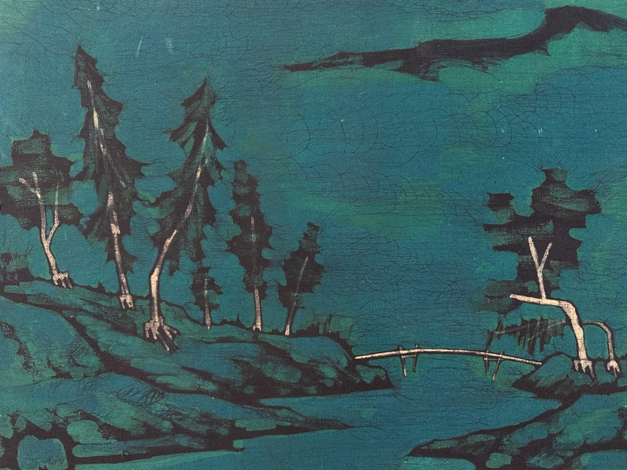 Original Chinese Batik Stone Rubbing 36 X 21 [Photo 4]