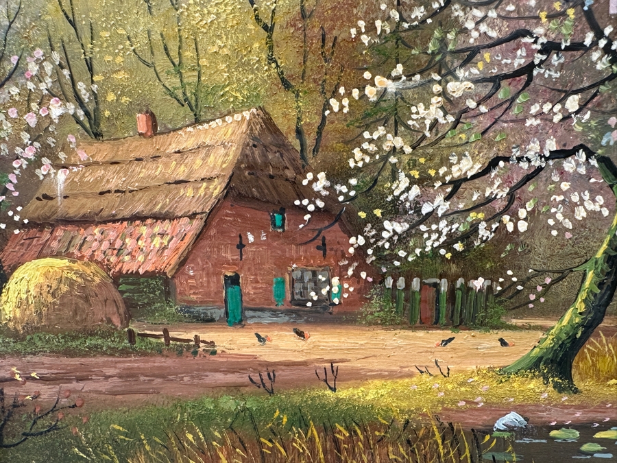 Original Oil Painting On Board Signed Steermann 12 X 9.5 Framed 16 X 14 [Photo 5]