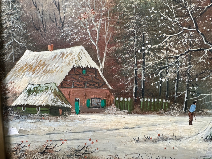 Original Oil Painting On Board Signed Steenmann 12 X 9.5 Framed 16 X 14 [Photo 5]