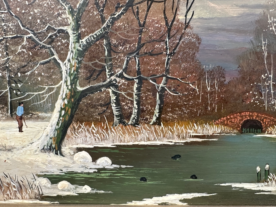 Original Oil Painting On Board Signed Steenmann 12 X 9.5 Framed 16 X 14 [Photo 6]