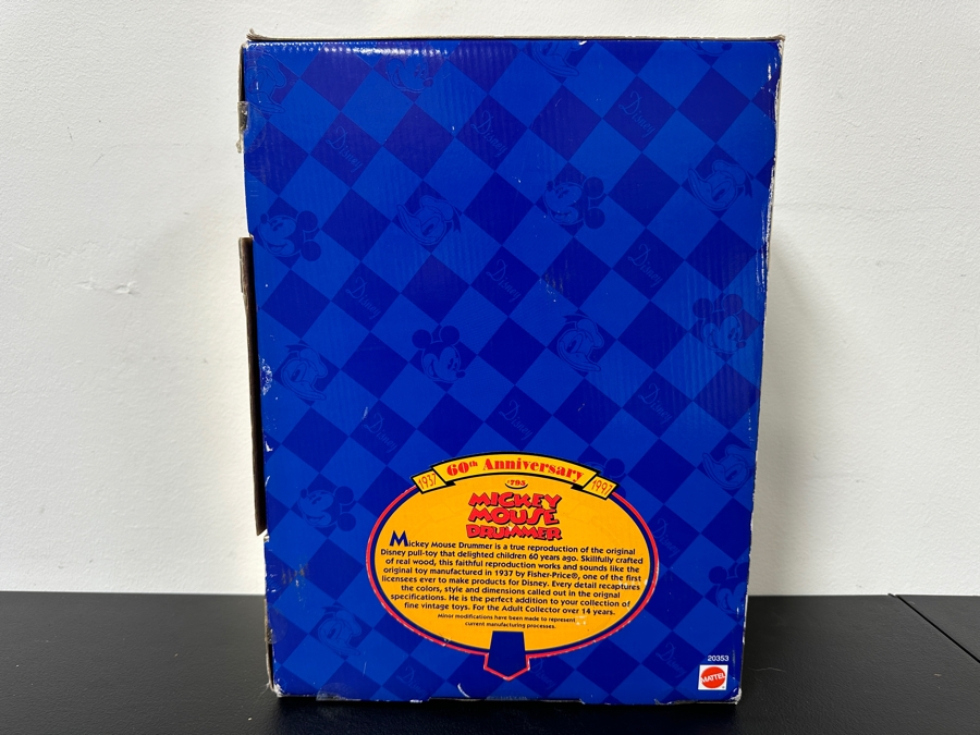 Vintage 1998 Limited Edition 60th Anniversary Mattel Mickey Mouse Drummer Fisher Price Toys In Original Box 20353 10.5 X 14 [Photo 7]