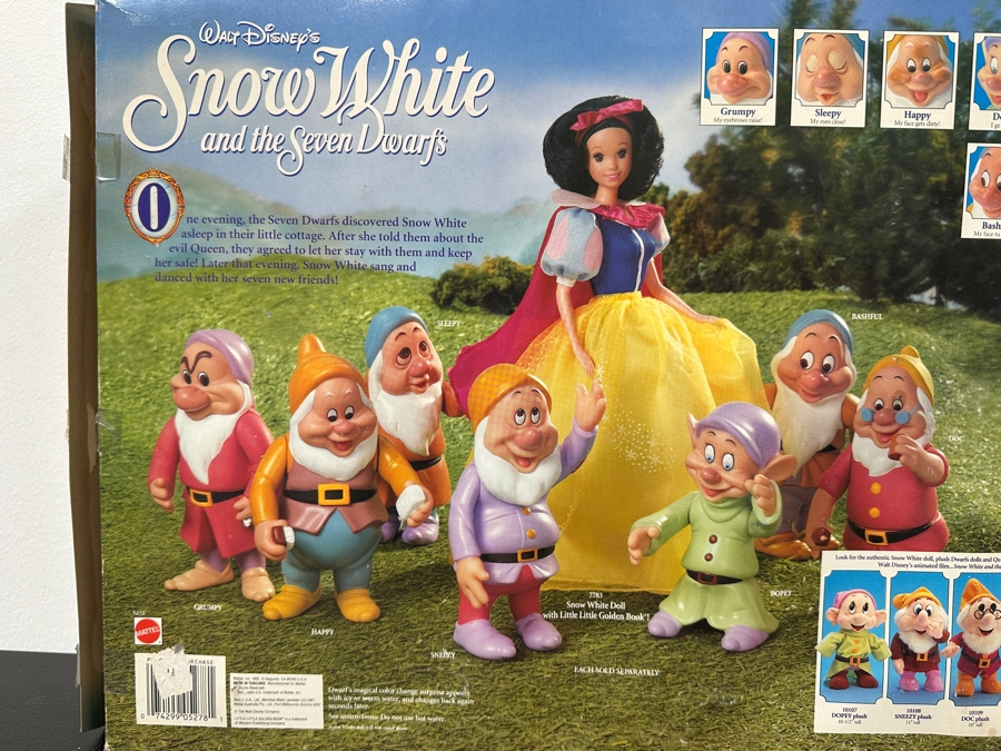 Vintage 1992 Mattel Walt Disney's Snow White And The Seven Dwarfs Gift Set 5278 In Original Box 18 X 13.5 [Photo 13]