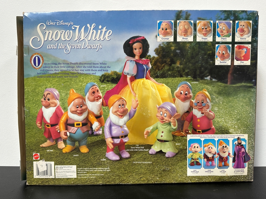 Vintage 1992 Mattel Walt Disney's Snow White And The Seven Dwarfs Gift Set 5278 In Original Box 18 X 13.5 [Photo 12]