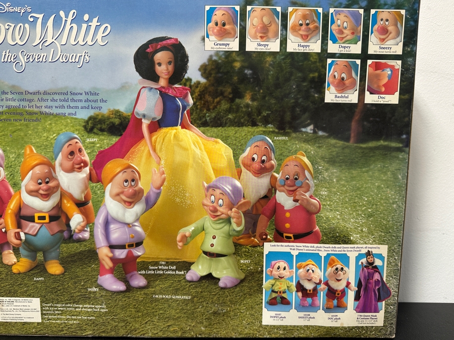 Vintage 1992 Mattel Walt Disney's Snow White And The Seven Dwarfs Gift Set 5278 In Original Box 18 X 13.5 [Photo 14]