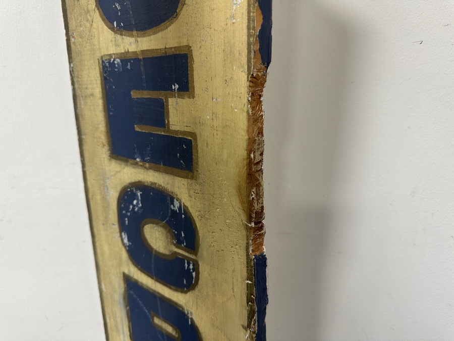 Vintage Hand Painted Wooden 'Ice Cream' Sign 9.5W X 37.5H [Photo 4]