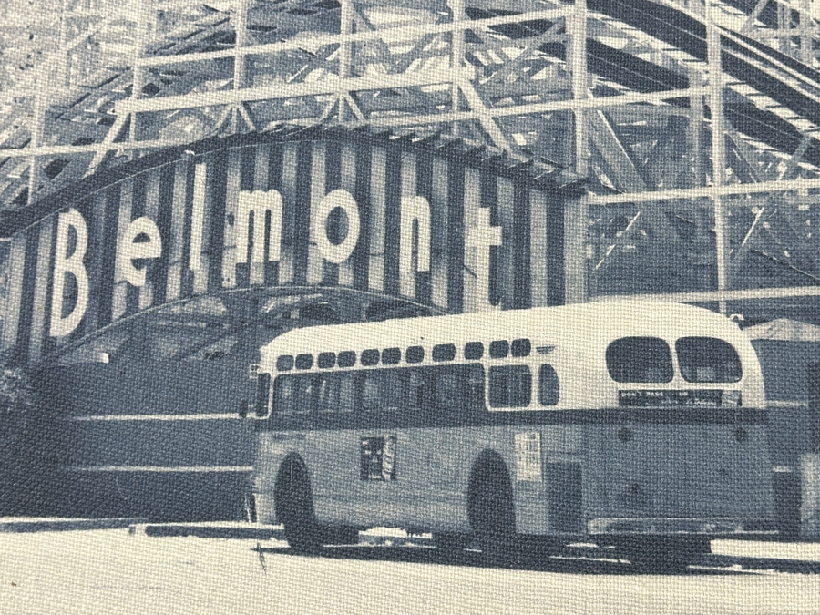 Vintage San Diego Mission Beach Belmont Park Giant Dipper Roller Coaster Canvas Print 44.5'W X 37'H [Photo 5]