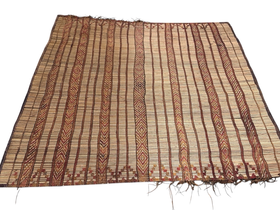 Vintage African Dogon Warrior Mat 48' X 48'
