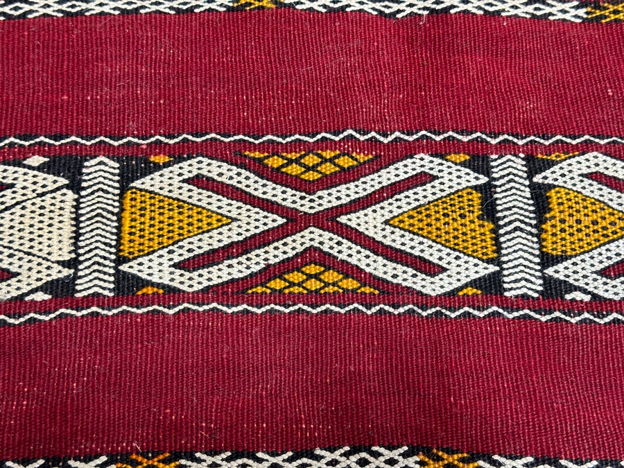 Vintage Wool Moroccan Kilim Area Rug 54 X 94 [Photo 4]