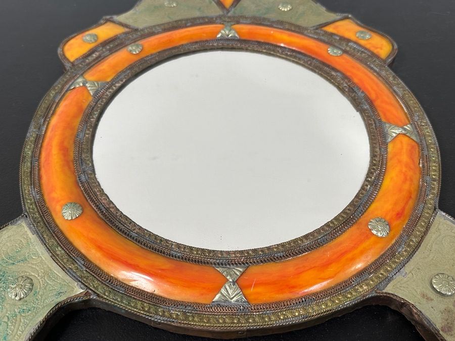 Vintage Handcrafted Moroccan Wall Mirror 13.5W X 20H [Photo 2]