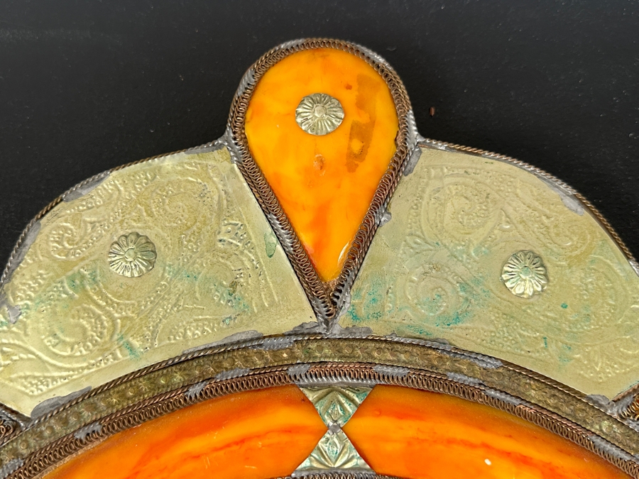 Vintage Handcrafted Moroccan Wall Mirror 13.5W X 20H [Photo 3]