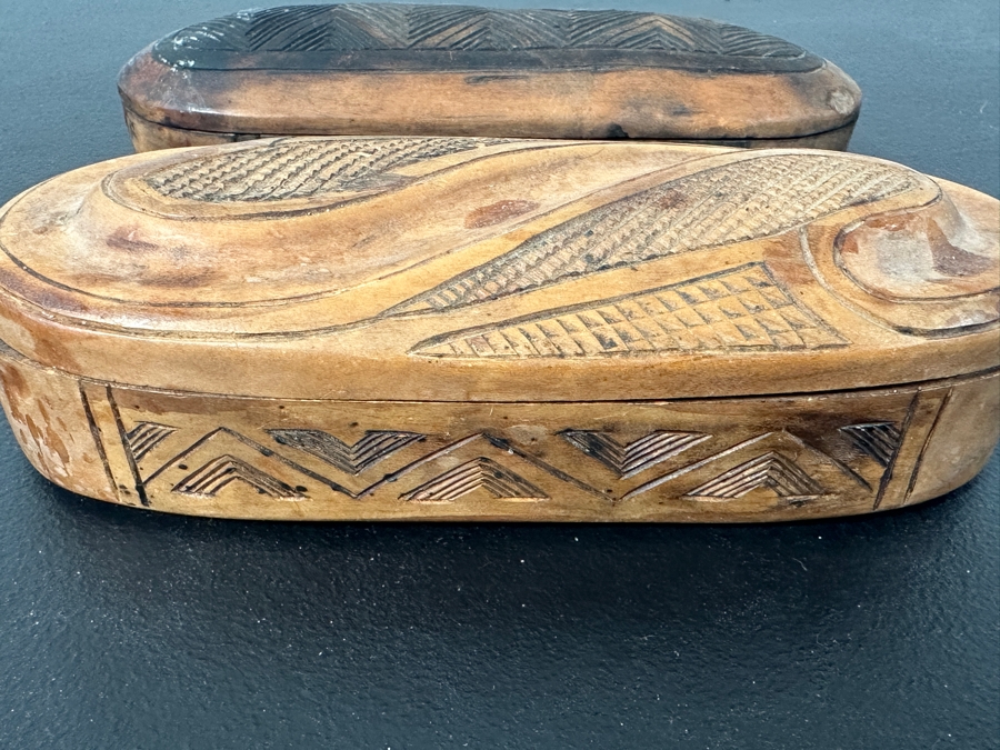 Pair Of Wooden Kuba Boxes Retails $97 [Photo 5]