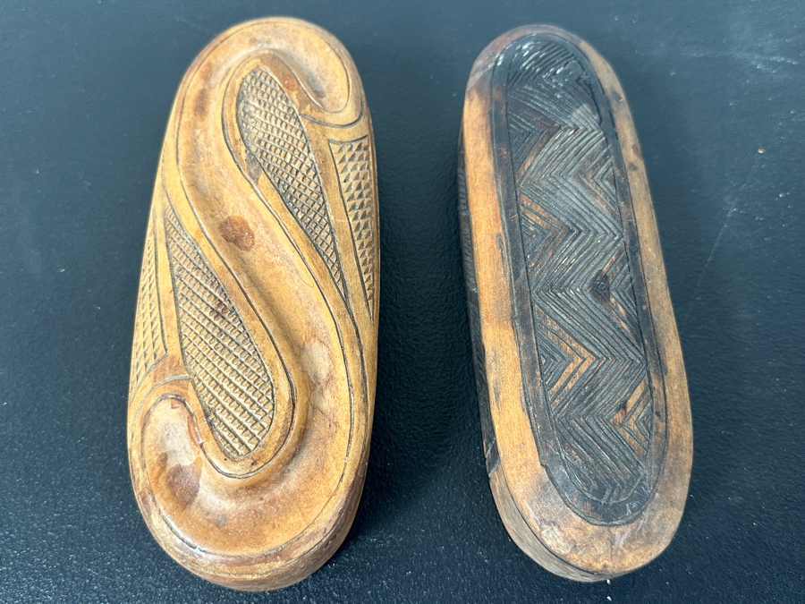 Pair Of Wooden Kuba Boxes Retails $97 [Photo 3]