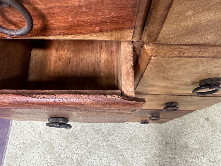 Wooden Hardwood 14-Drawer Chest Of Drawers Dresser Made In India 19W X 11D X 43H [Photo 7]