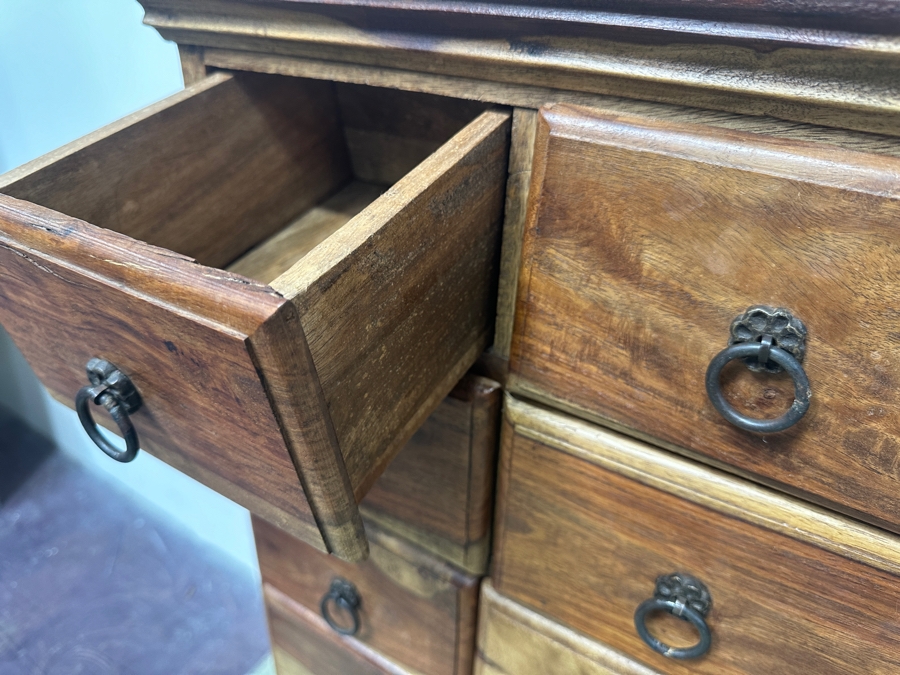 Wooden Hardwood 14-Drawer Chest Of Drawers Dresser Made In India 19W X 11D X 43H [Photo 6]