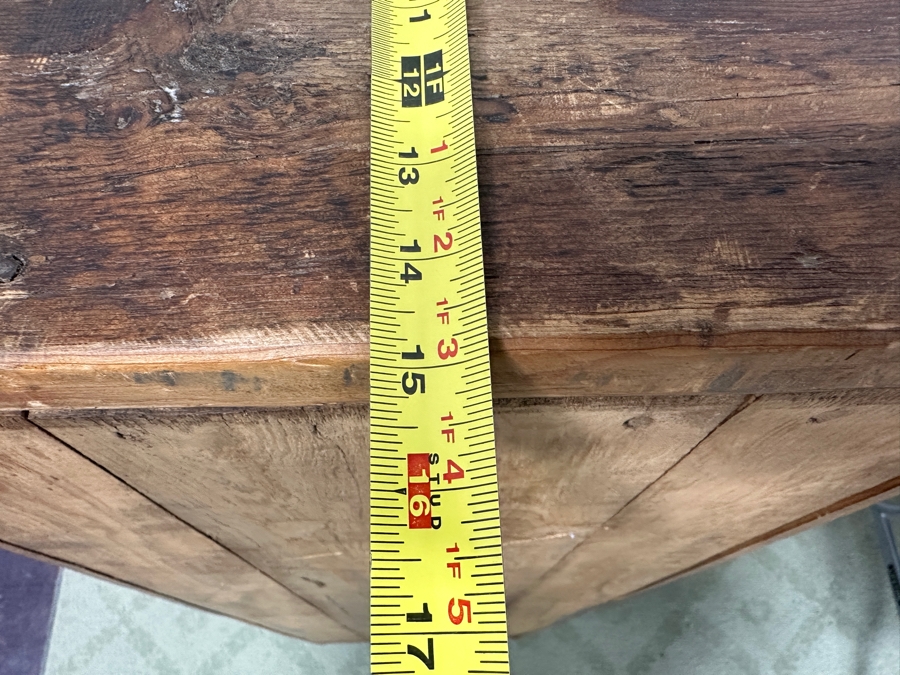 Rustic Wooden Storage Cupboard With Hand Wrought Hardware 18W X 15D X 52.5H [Photo 10]