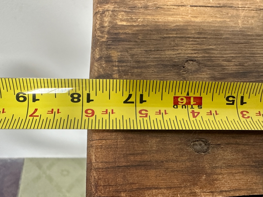 Rustic Wooden Storage Cupboard With Hand Wrought Hardware 18W X 15D X 52.5H [Photo 9]