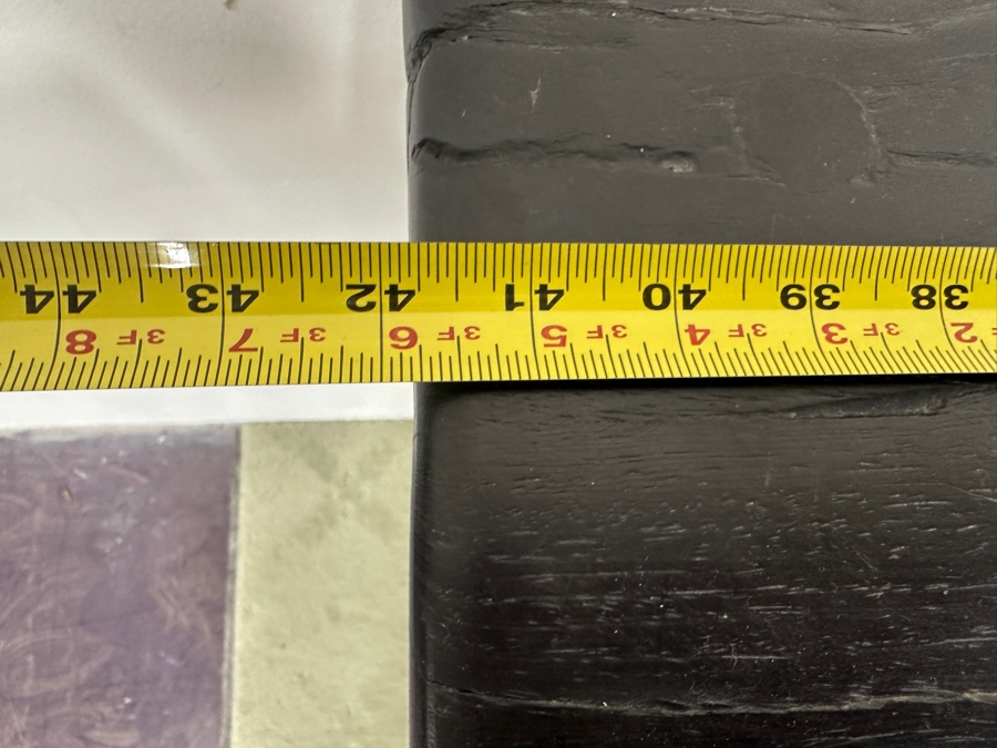 Vintage African Ebony Table With Carved Man And Woman Figures 42W X 18D X 36H [Photo 12]