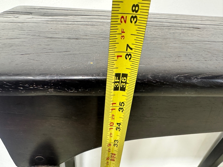 Vintage African Ebony Table With Carved Man And Woman Figures 42W X 18D X 36H [Photo 14]