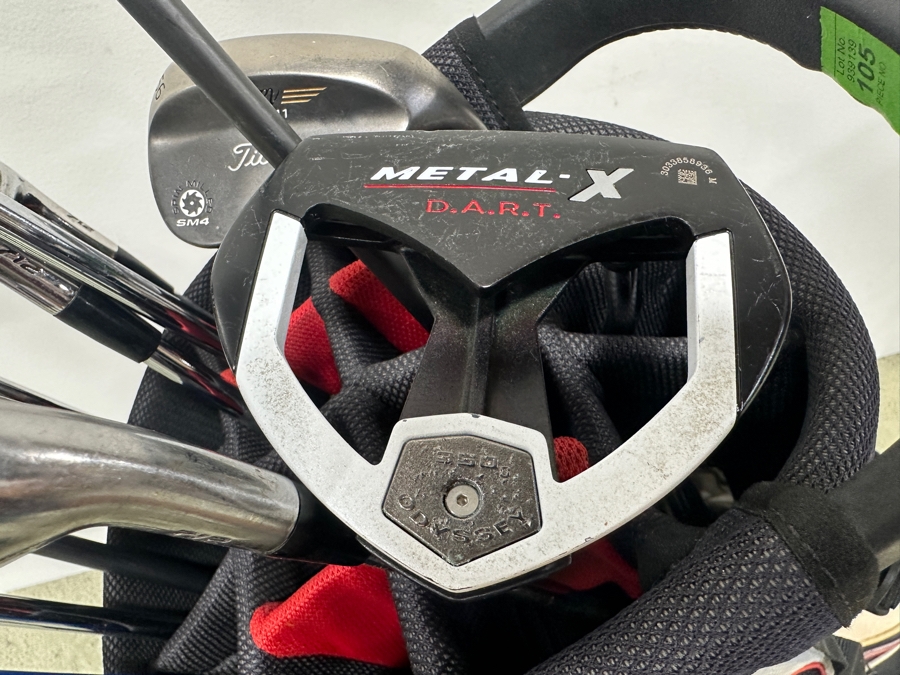 Golf Clubs Set With Titleist Driver And Irons, Odyssey Metal X D.A.R.T. Putter, TaylorMade Drivers, New Titleist Golf Balls & Callaway Golf Bag [Photo 6]