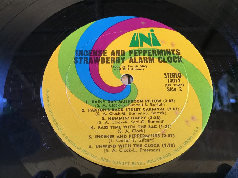Strawberry Alarm Clock ‎ Incense And Peppermints UNI Records ‎ 73014