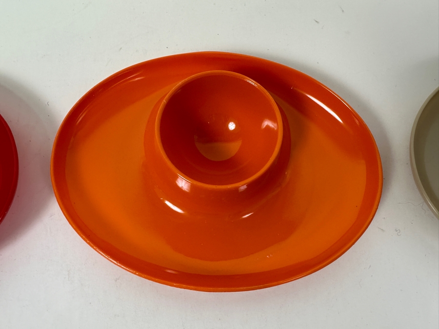 Just Added - Set Of Six Mid-Century Modern Colorful Egg Cups Servers 4.5 X 4 [Photo 2]
