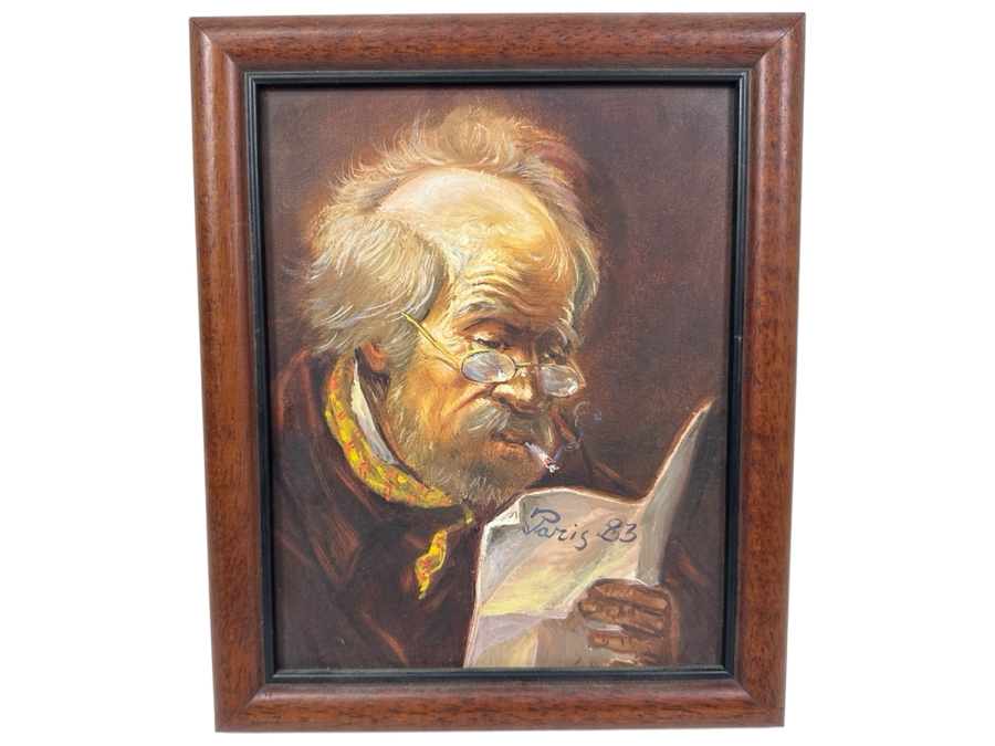 Just Added - Original Portrait Oil Painting On Canvas 7 X 9 Framed 9 X 11