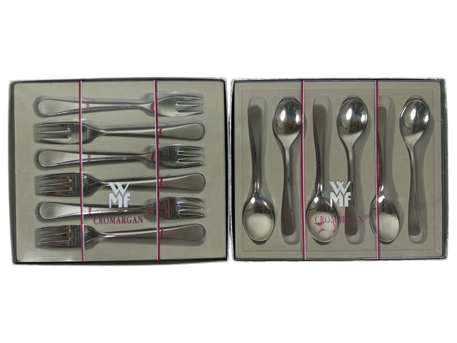 Just Added - New Sets Of WMF Cromargan Stainless Steel: 6 Cake Forks & 6 Coffee Spoons