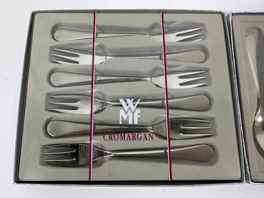 Just Added - New Sets Of WMF Cromargan Stainless Steel: 6 Cake Forks & 6 Coffee Spoons [Photo 2]