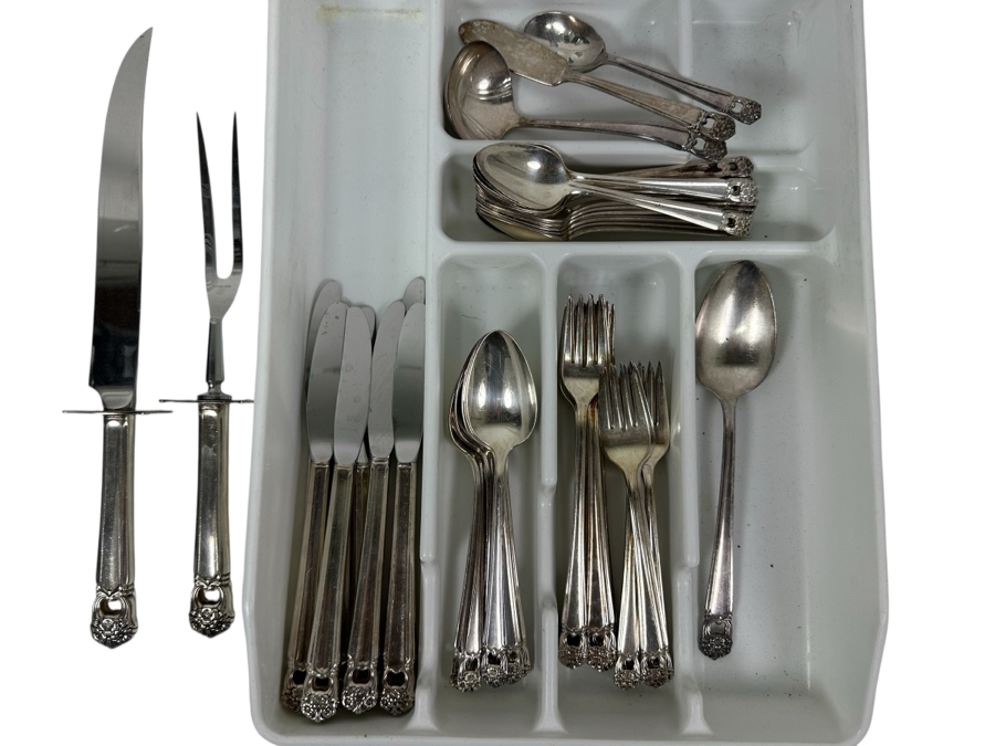 Just Added - Rogers Bros Silverplate Flatware Eternally Yours Pattern Service For 7