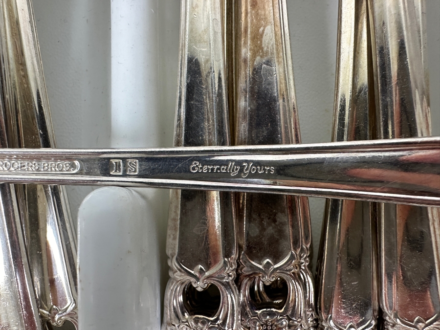 Just Added - Rogers Bros Silverplate Flatware Eternally Yours Pattern Service For 7 [Photo 5]